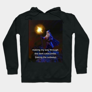 meme wizard post art funny magical quote Hoodie